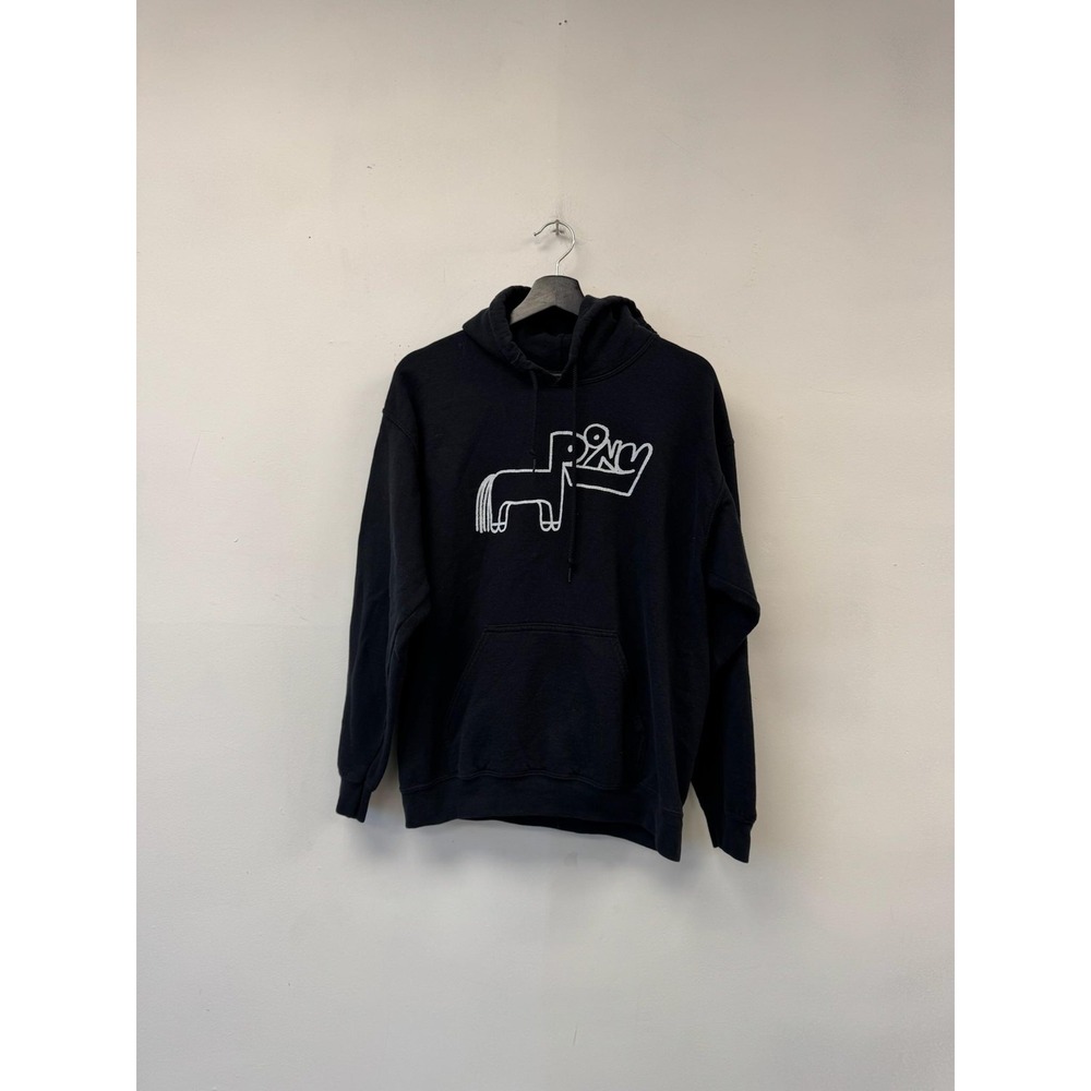 Rex‎ Orange County Hoodie Mens Medium Black Fleece Graphic Pullover Sweatshirt